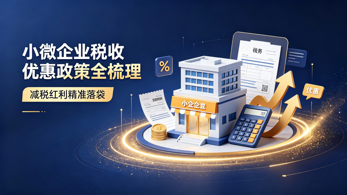 2026 小微企业税收优惠汇总，经营减负实用指南